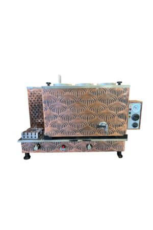 1_org_zoom-336 Meşale 3 Demlikli Antik Bakır Midye Desen Elektrik + Gazlı Full Otomatik Çay Kazanı