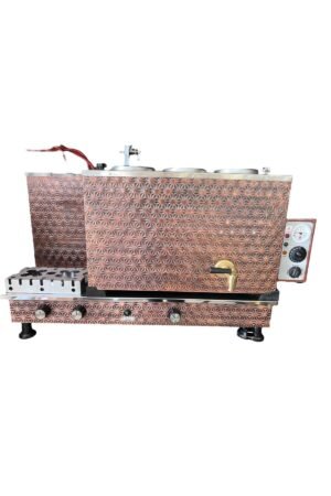 1_org_zoom-392 Meşale 3 Demlikli Antik Bakır Yıldız Desen Full Otomatik Çay Kazanı