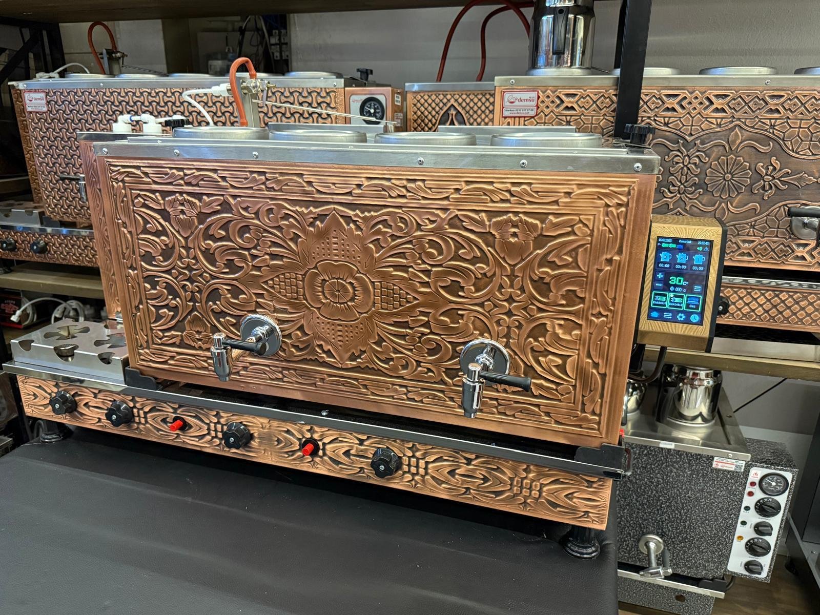 Demsu Plus 4 Demlikli Antik Bakır Prosmart Tam Akıllı Dijital Dokunmatik Çay Kazanı